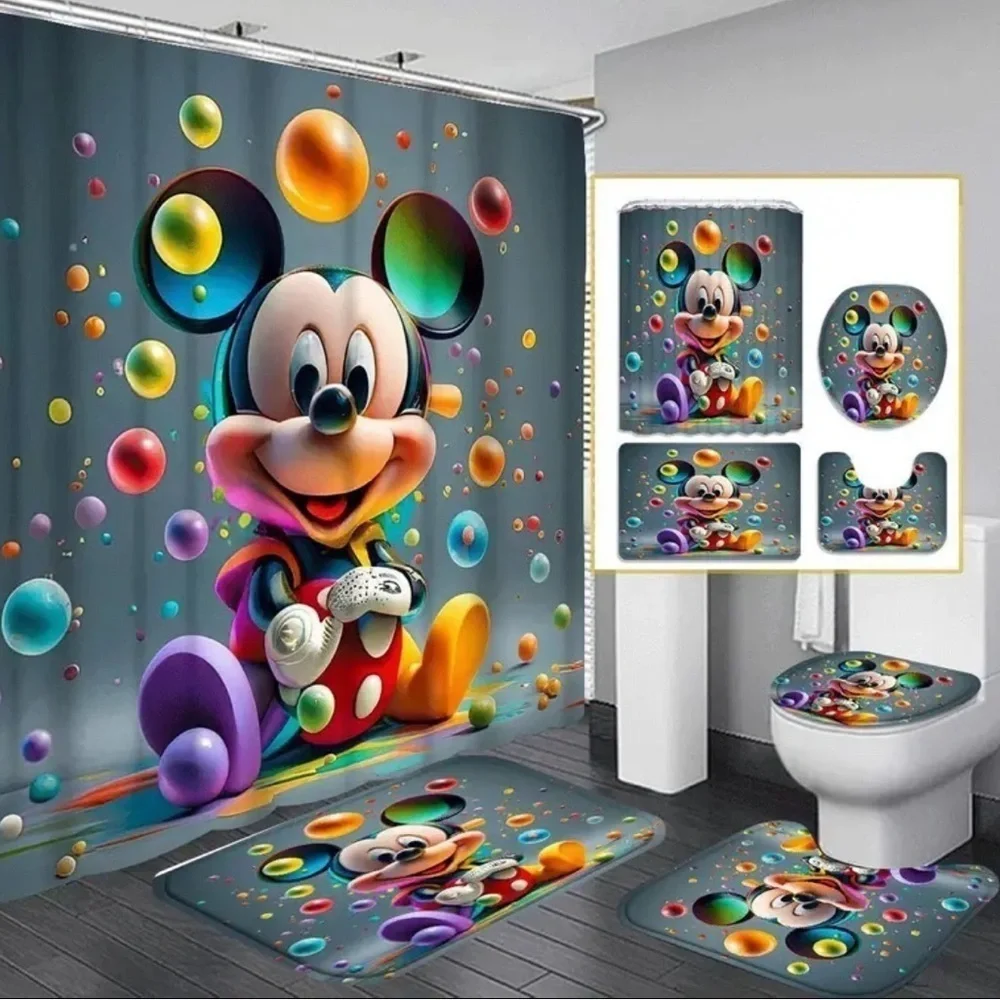 4pc Mickey Mouse Bathroom Set NWT